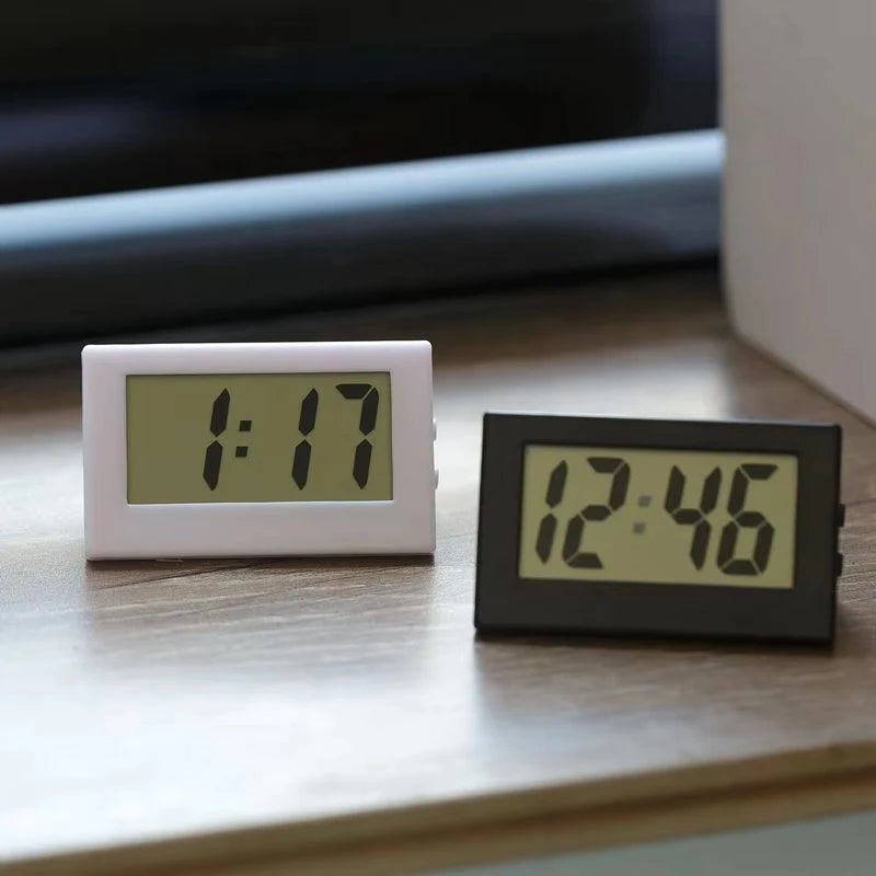 Mini LED Digital Desktop Clock Simple Small Portable Mute Big Digits Electronic Clock For Bedroom Elderly Student Exam Peaceful Pleasures Health and Wellness