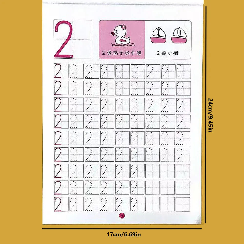Preschool Number Tracing Workbook 78 Pages Kids Handwriting Practice