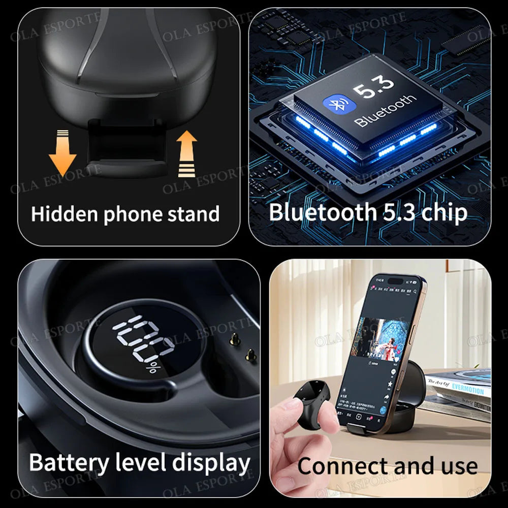 Bluetooth Remote Ring – Page Turner, Camera & Music Control Peaceful Pleasures Health and Wellness