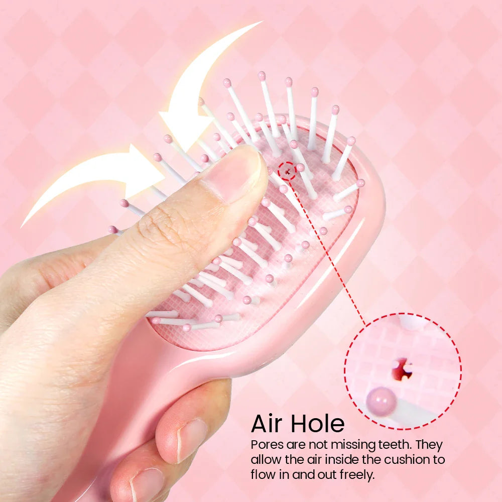 Cute Cartoon Hair Detangling Brush – Cushion Comb for Women