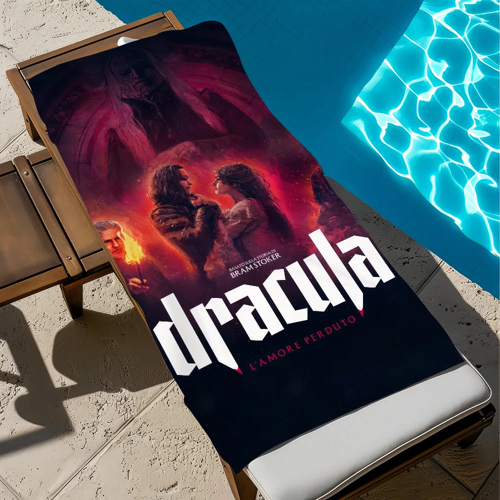 Dracula Horror Movie Quick-Dry Beach Towel | Pool & Travel Gift Quick-Dry Beach Towel Peaceful Pleasures Health and Wellness z4 STJ90x180CM
