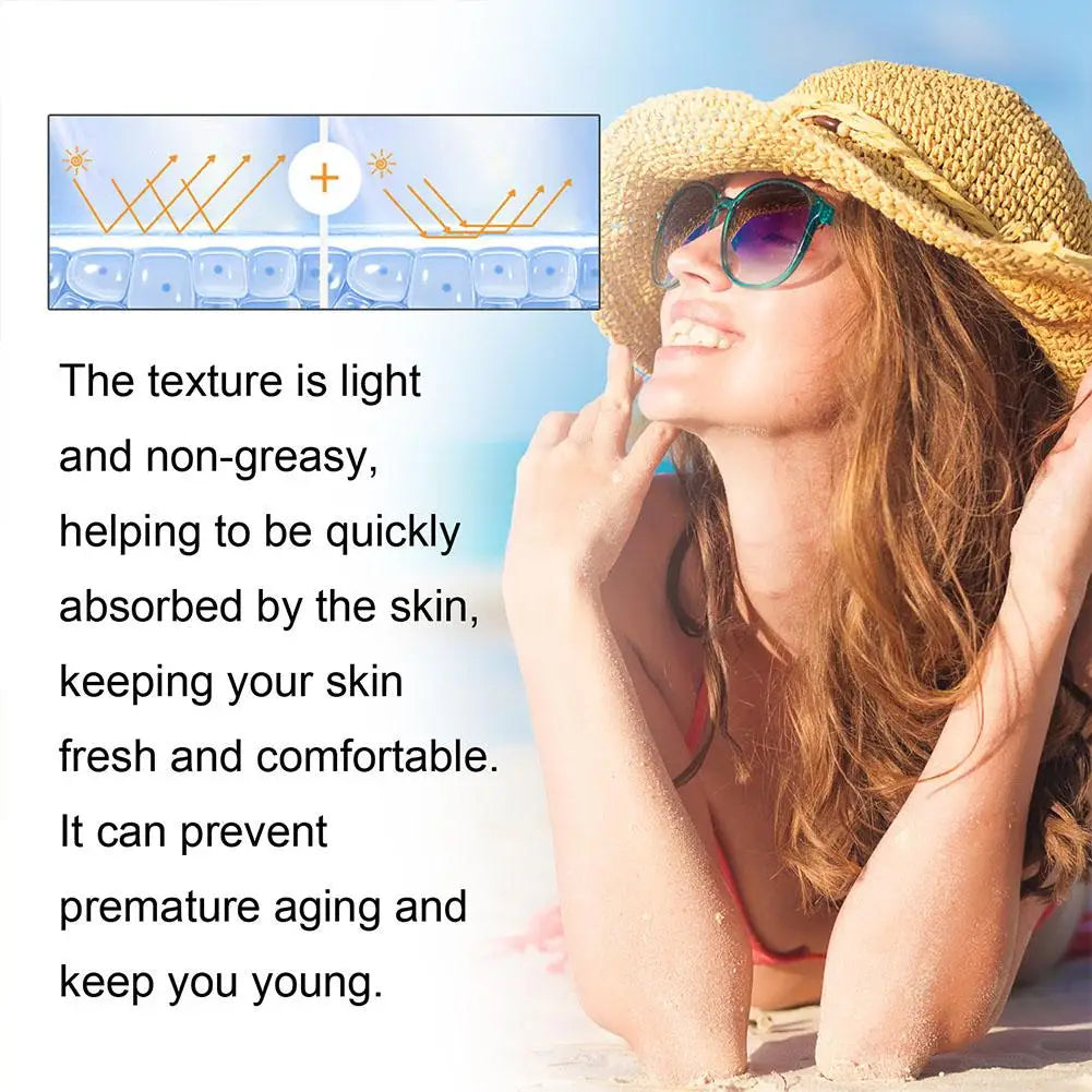 Sunscreen Lotion Spf100 Moisturizing Refreshing Light,Non Greasy,Prevent Facial And Body Sunburn Solar Blocker Facial Sunscreen Peaceful Pleasures Health and Wellness