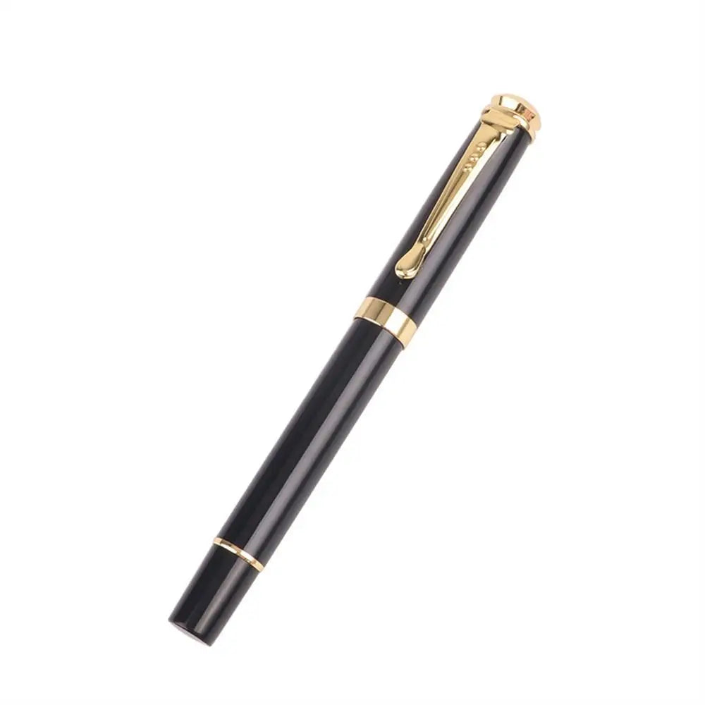 School Supplies Calligraphy Fountain Pen Golden Trim Drawing Business Fountain Pen Black 0.38mm Writing Ink Pen Gift Pen Peaceful Pleasures Health and Wellness