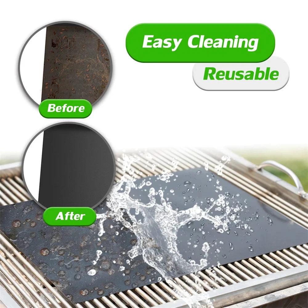 BBQ Grill Mat – Non-Stick, Heat Resistant & Reusable 40x33cm