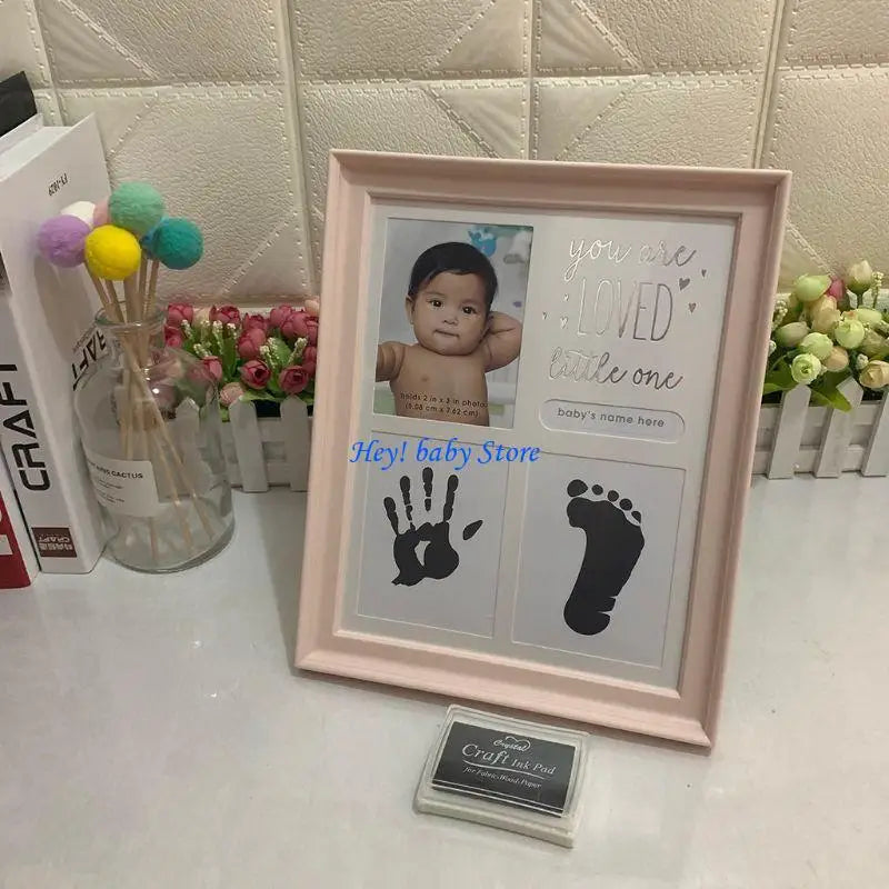 Baby Handprint Footprint Photo Frame | Newborn Keepsake