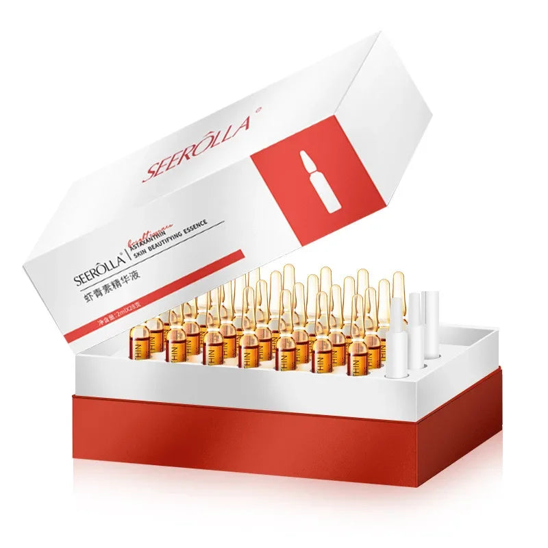 Astaxanthin Collagen Anti-Aging Face Serum Set – 28 Ampoules Peaceful Pleasures Health and Wellness