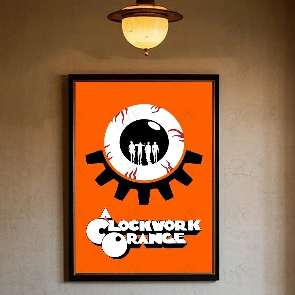 A Clockwork Orange Retro Movie Canvas Wall Art Poster | Unframed