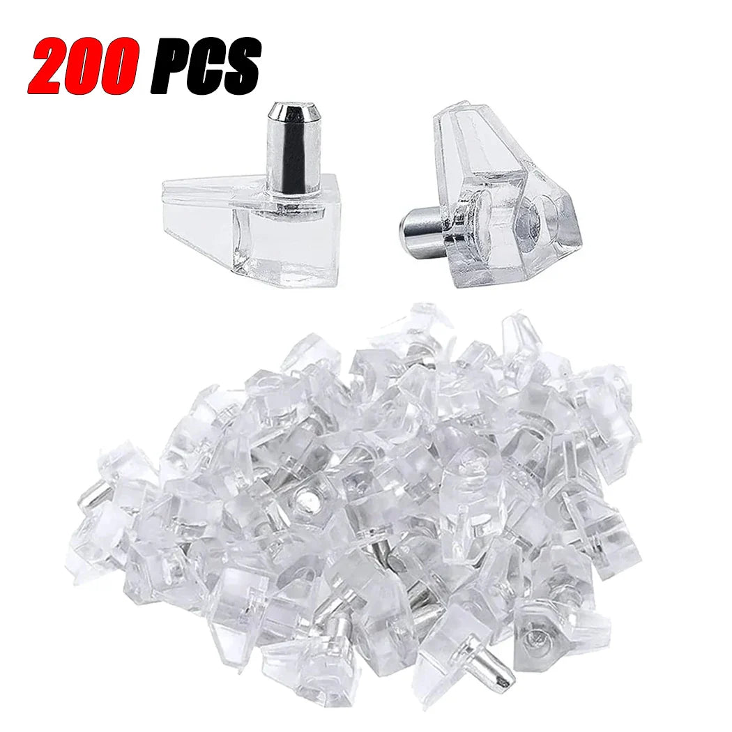 Transparent Shelf Support Pegs – Cabinet & Wardrobe Studs 10–500 PCS