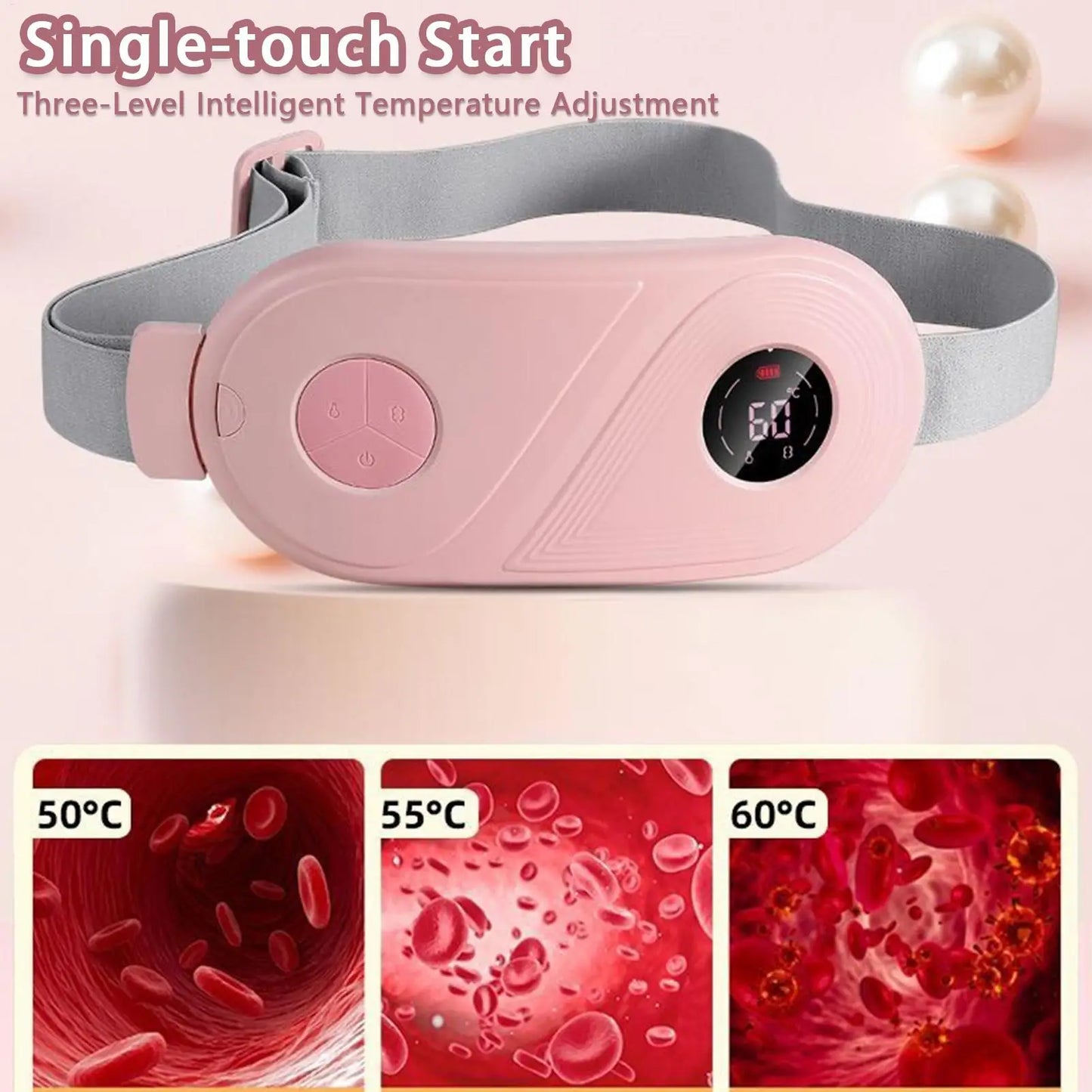Cordless Vibrating Heating Belt – Back, Abdomen & Waist Wrap