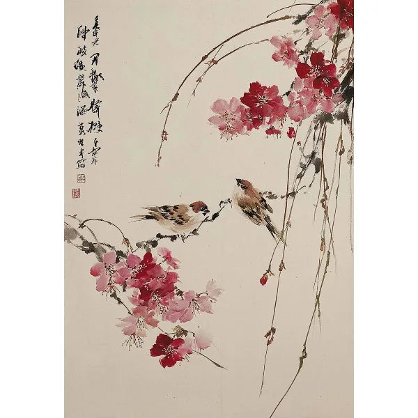 Japanese Ukiyo-e Zen Mountain Canvas Wall Art Print | Landscape