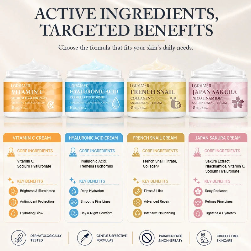 LGRAMER Vitamin C & Hyaluronic Acid Brightening Face Cream