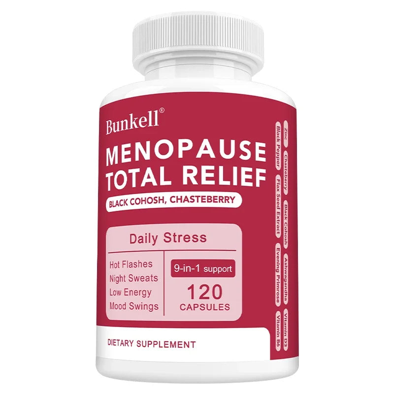 9-in-1 Herbal Menopause Supplement for Women - Hormone Balance Capsules for Night Sweats Hot Flashes & Mood Swings, Vegan Peaceful Pleasures Health and Wellness 120 count-1 bottle