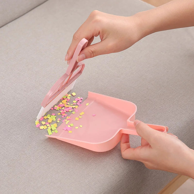 BOOTEELY A Suit Of Mini Small Broom On The Desktop Pets Home Keyboard Brush Plastic Shovel Brush Pet Cleaning Hanging Storage ﻿ Peaceful Pleasures Health and Wellness