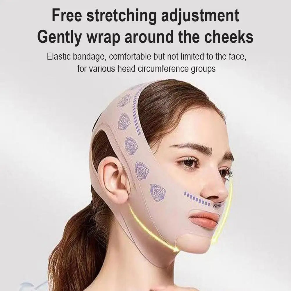 V-Line Face Slimming Bandage – Double-Layer Chin Lifting & Face Sculpting Strap for Jawline Contouring Peaceful Pleasures Health and Wellness
