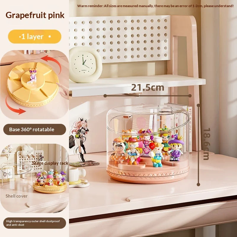 Rotating Multi-Tier Acrylic Display Stand for Collectibles