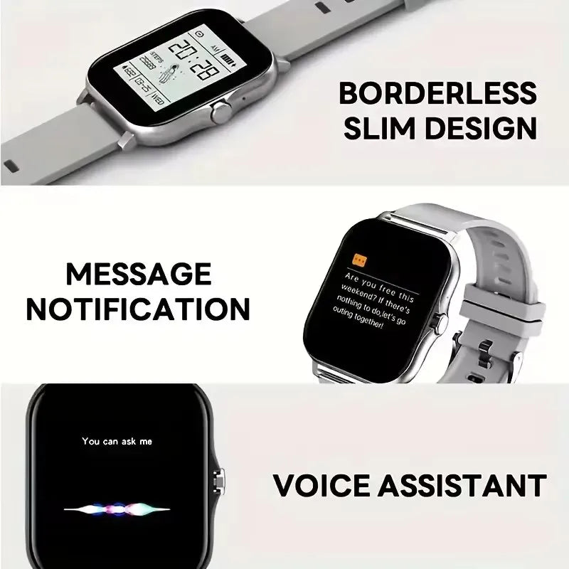 Smart Watch For Men Women Gift Sports Fitness Watch Bluetooth Call Digital Heart Rate Monitor Smartwatch GPS Tracking Wristwatch Peaceful Pleasures Health and Wellness
