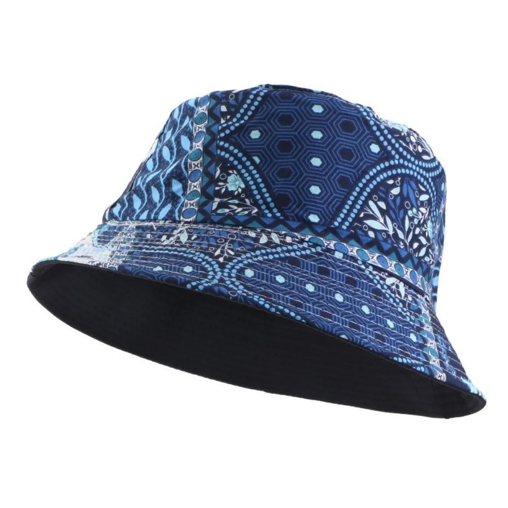 Reversible Printed Bucket Hat – Unisex Beach Sun Hat