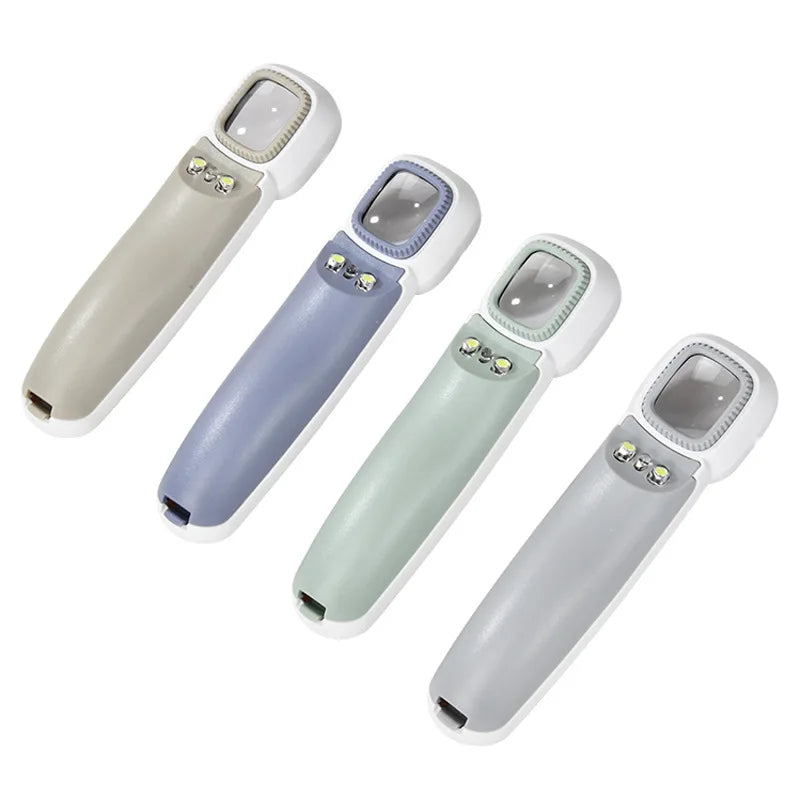 Handheld Magnifier 2Led Light 1Uv Currency Verification Square Lens Antique Jewelry Appraisal Collection Magnifying Glass Peaceful Pleasures Health and Wellness