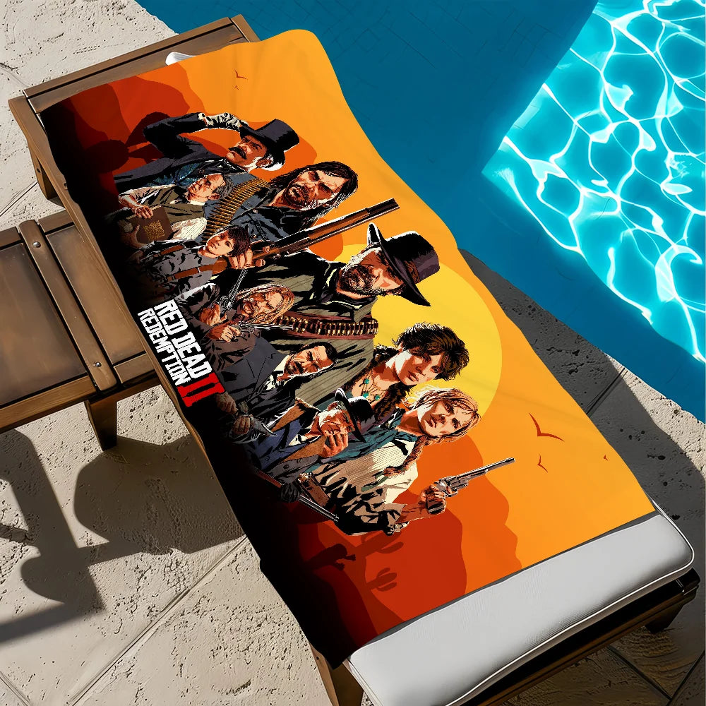 Red Dead Redemption 2 Quick-Dry Beach & Sports Towel | 11 Sizes Quick-Dry Sports Towel Peaceful Pleasures Health and Wellness z2 STJ150x260CM