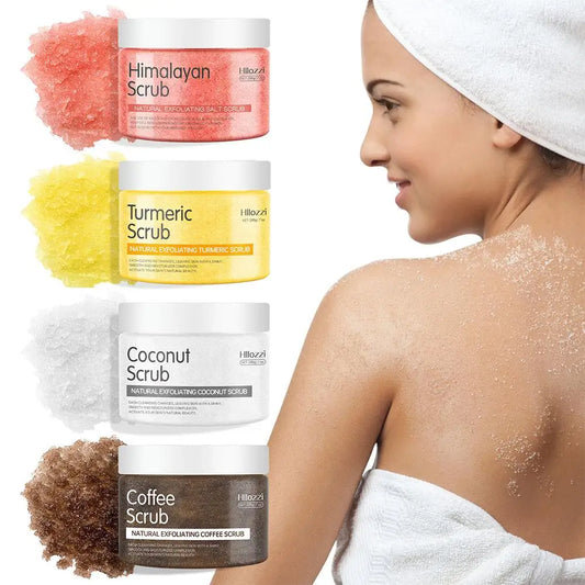 Natural Exfoliating Salt Body Scrub – Coffee, Coconut & Himalayan Exfoliating Body Scrub Peaceful Pleasures Health and Wellness