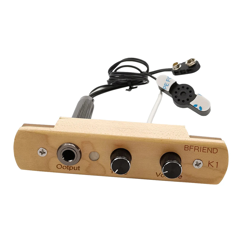 Cajon Box Drum Preamp/Pickup with Tone Volume Control Musical Instrument Pickup Output Jack Microphone Electronic Pick-up System Peaceful Pleasures Health and Wellness