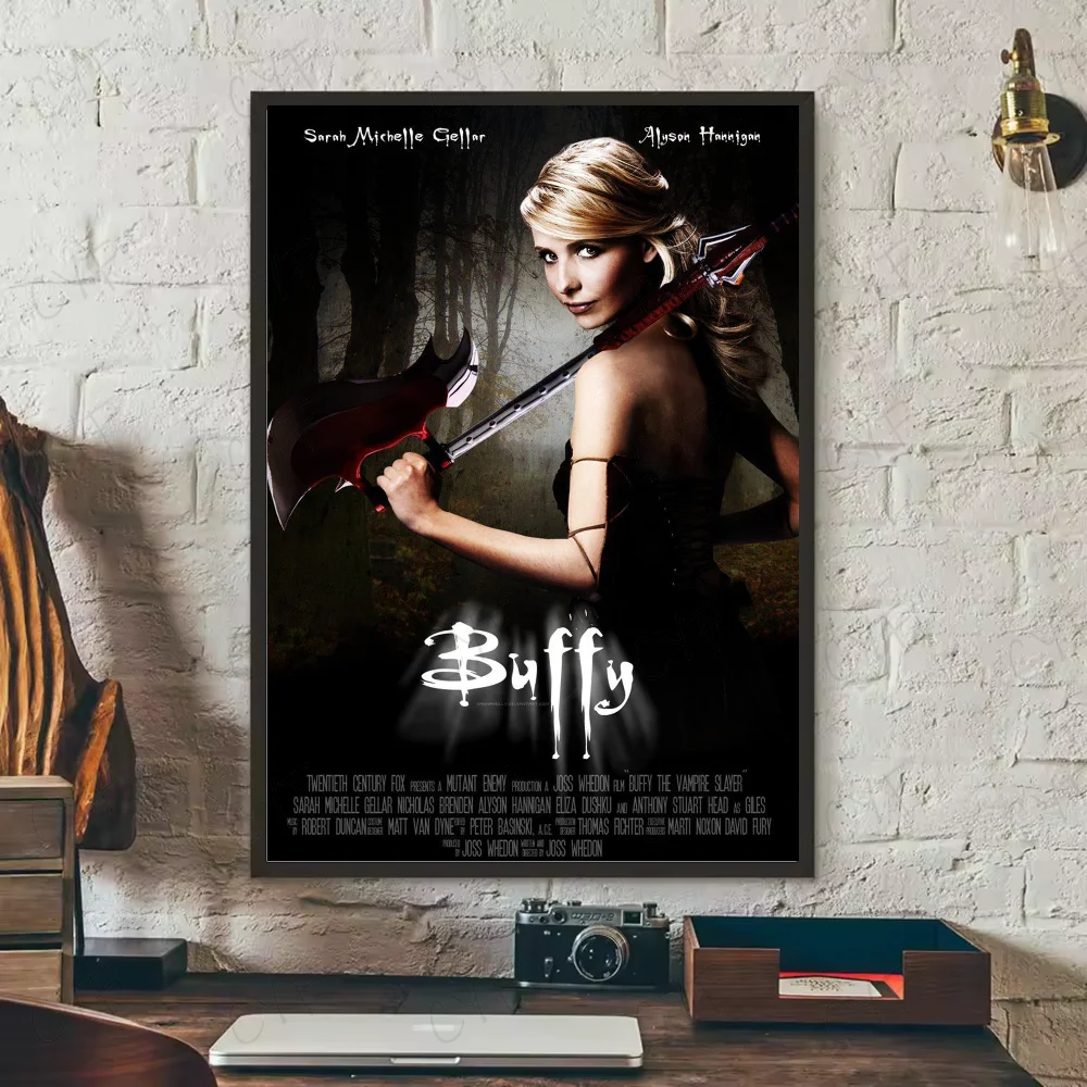 Vintage Buffy The Vampire Poster HD art sticky wall waterproof home living room bedroom bar aesthetic decoration Peaceful Pleasures Health and Wellness
