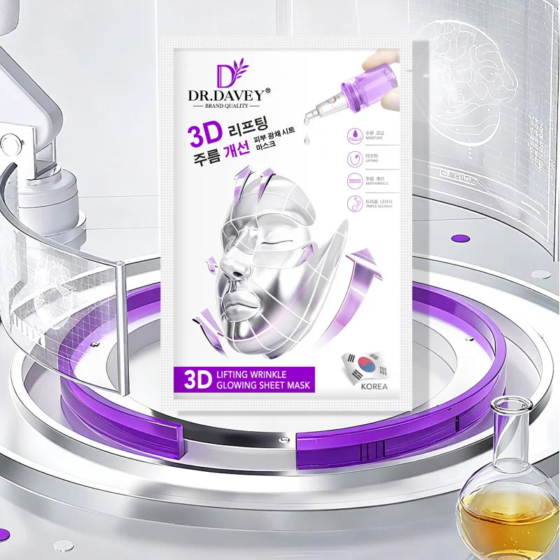 DR.DAVEY 3D Lifting Moisturizing Facial Mask Sheet – 10 Pack