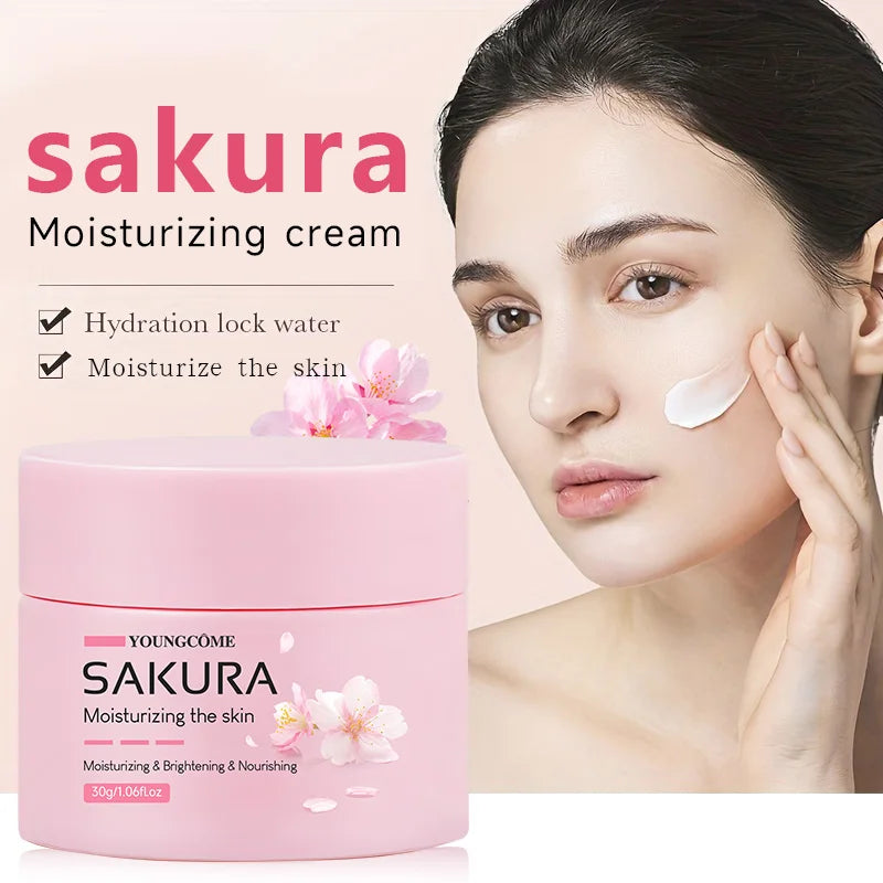 YOUNGCOME Sakura Cherry Blossom Face Cream | Deep Hydration Facial Moisturizer Cream Peaceful Pleasures Health and Wellness