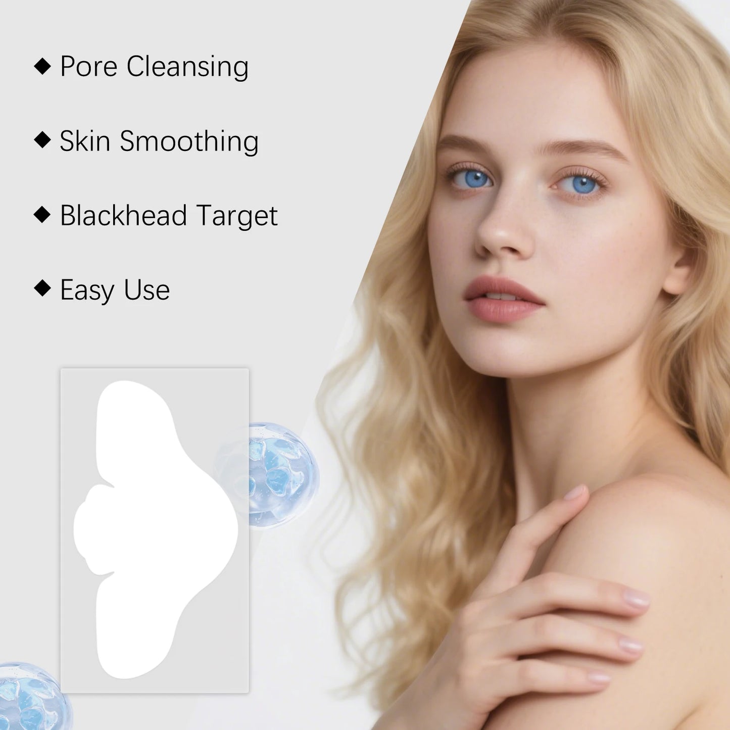 Blackhead Remover Nose Strips – Charcoal, Niacinamide & Hyaluronic Acid