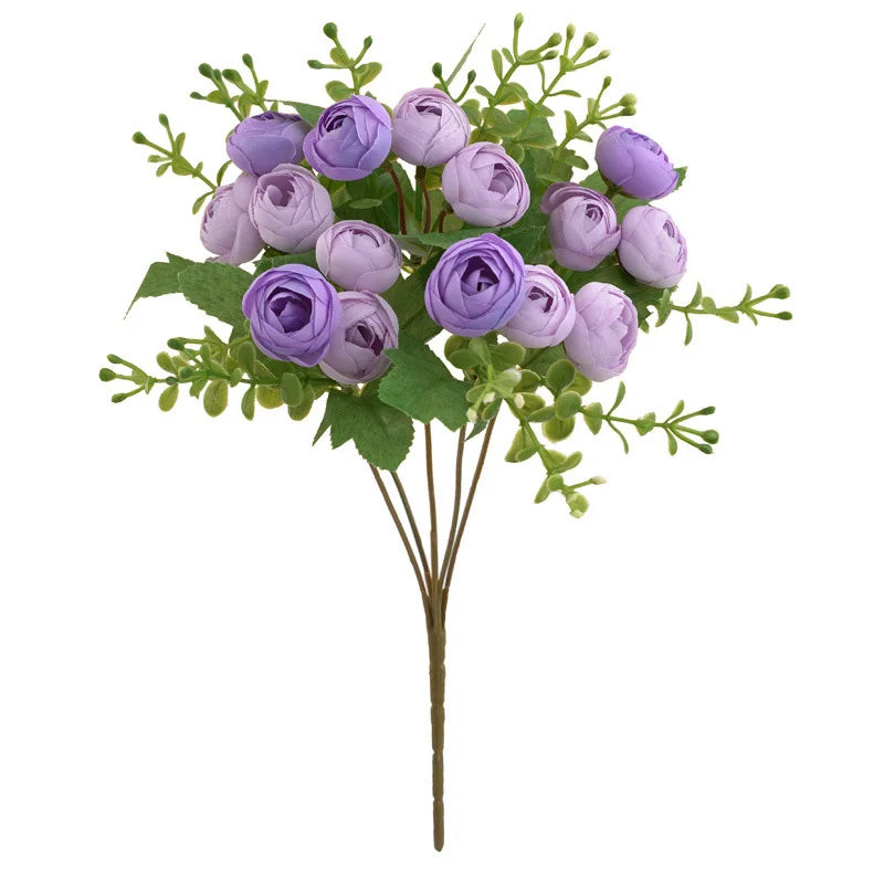 30cm Artificial Silk Ranunculus Bouquet | Wedding & Home Decor