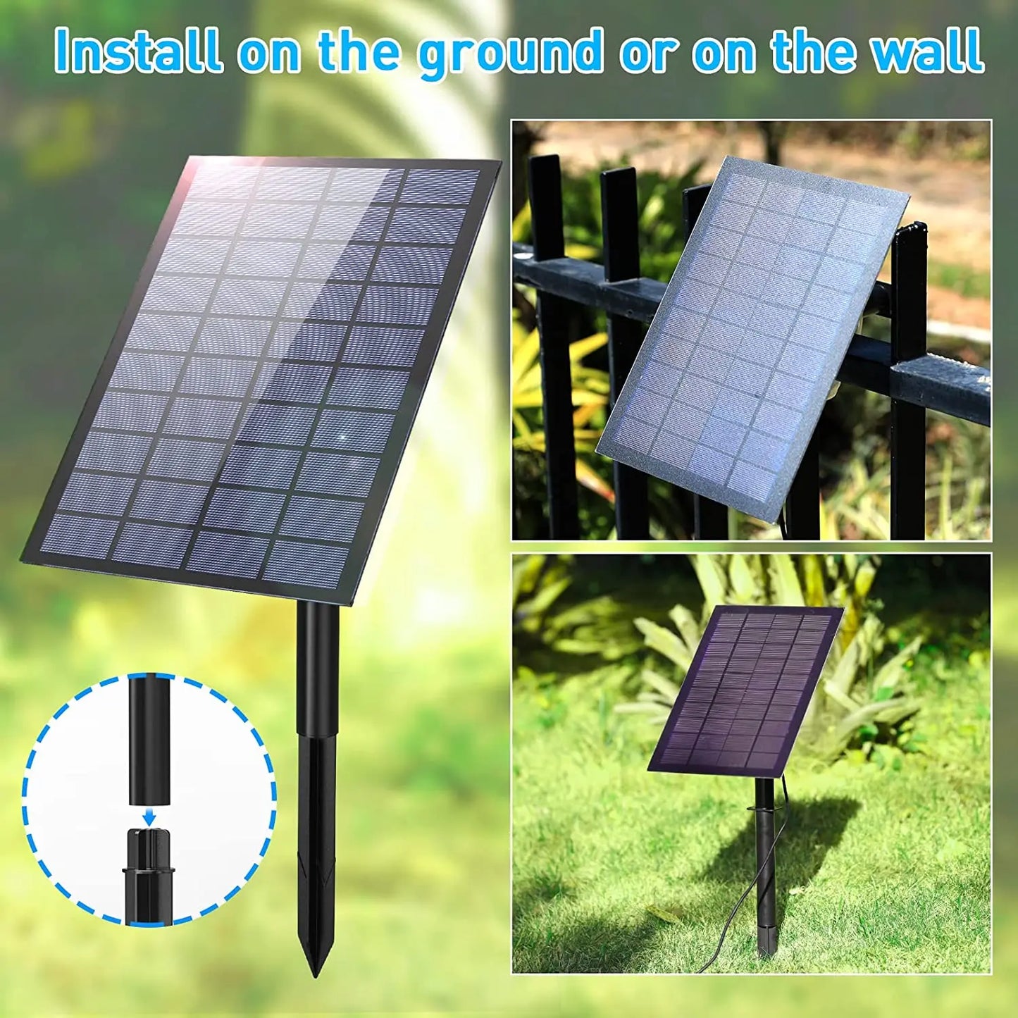 AISITIN 3.5W Solar Fountain Pump – 16 Nozzles for Bird Bath
