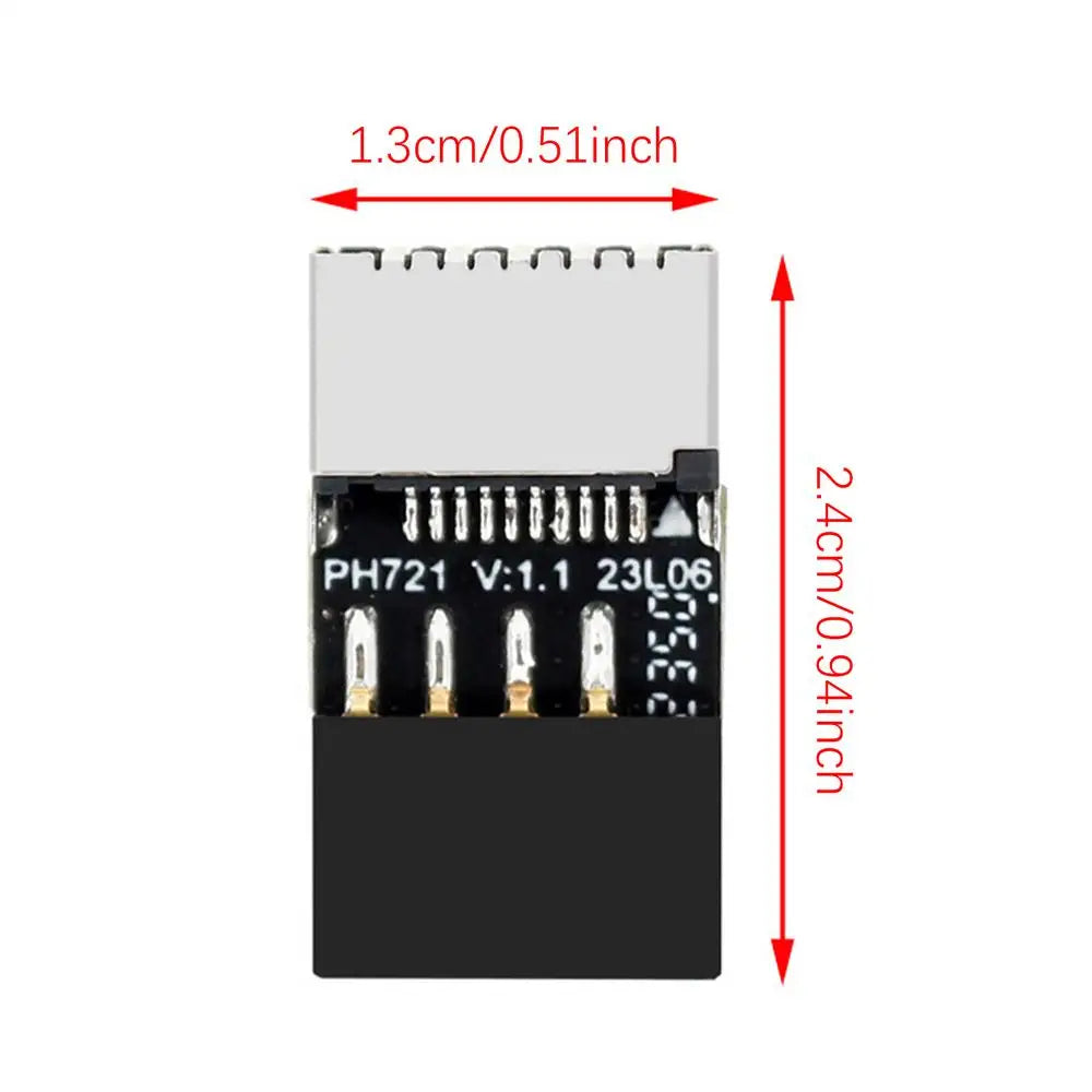 USB 2.0 9-Pin to Type-E Female Adapter | Motherboard USB-C