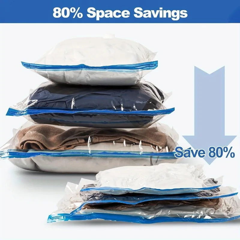 Vacuum Compression Storage Bags 7 Sizes | Hand & Electric Pump