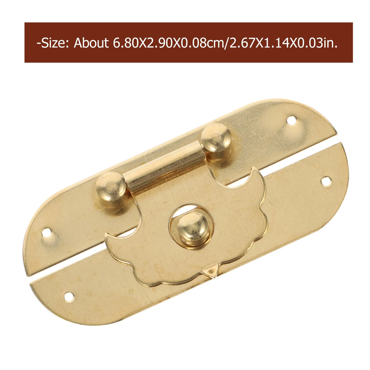 Copper Jewelry Box Buckle Latch Vintage for Wooden Case Suitcase Cabinet Jewelry Boxes Buckle Peaceful Pleasures Health and Wellness Golden