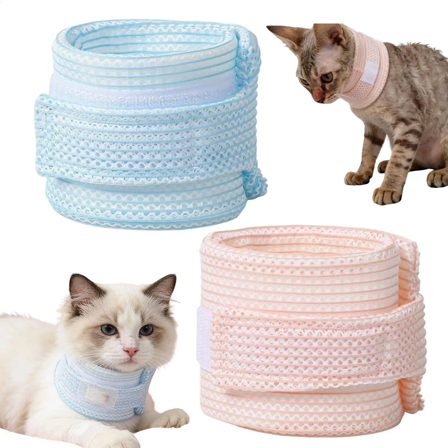 Dog Cat Neck Brace Cover Breathable Comfortable Anti-Scratch Pet Neck Protective Collar Adjustable Soft Cushion Cervical Cone Peaceful Pleasures Health and Wellness