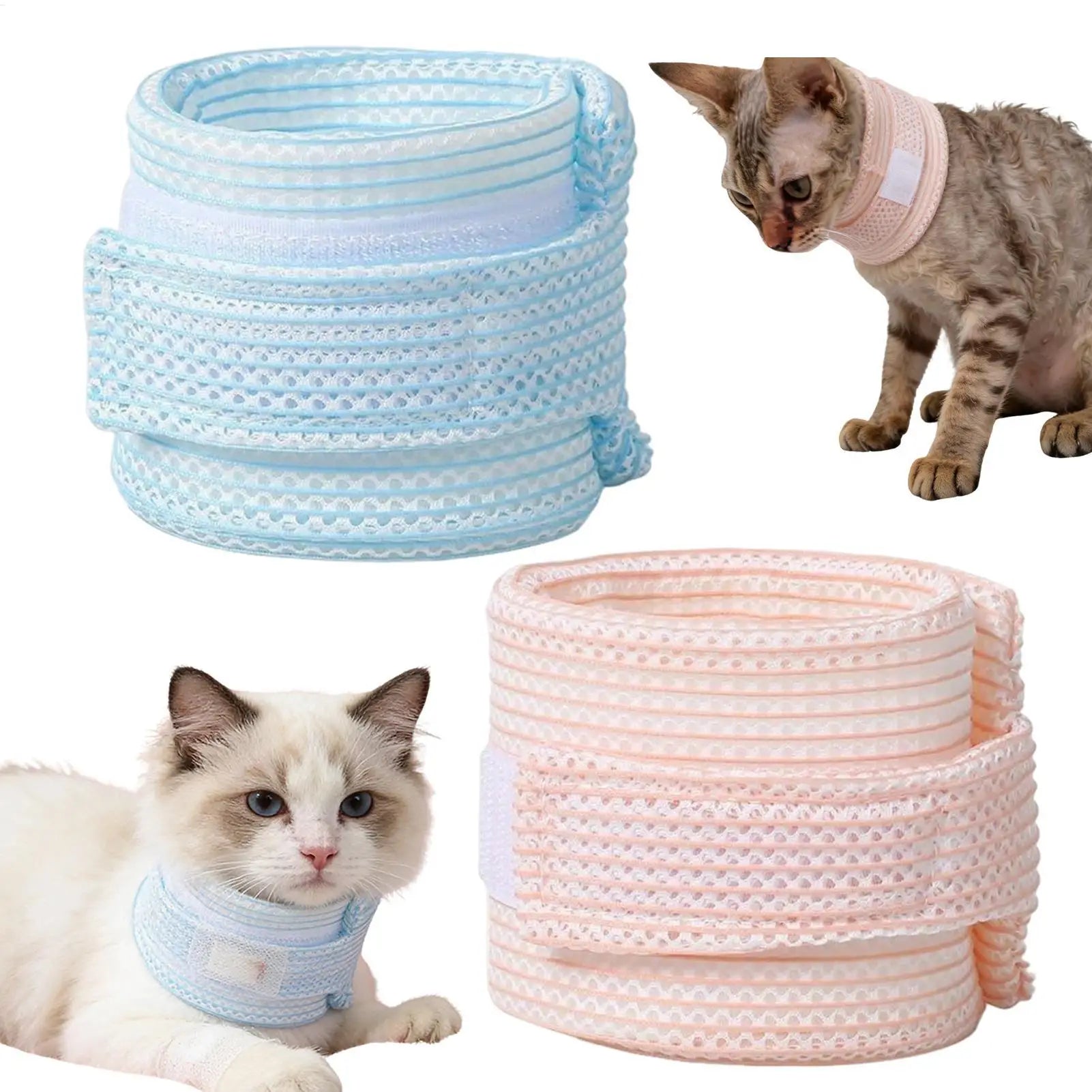 Dog Cat Neck Brace Cover Breathable Comfortable Anti-Scratch Pet Neck Protective Collar Adjustable Soft Cushion Cervical Cone Peaceful Pleasures Health and Wellness