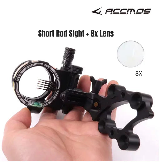 Compound Bow 5-Pin Archery Sight 2x 4x 6x 8x Magnification Optional