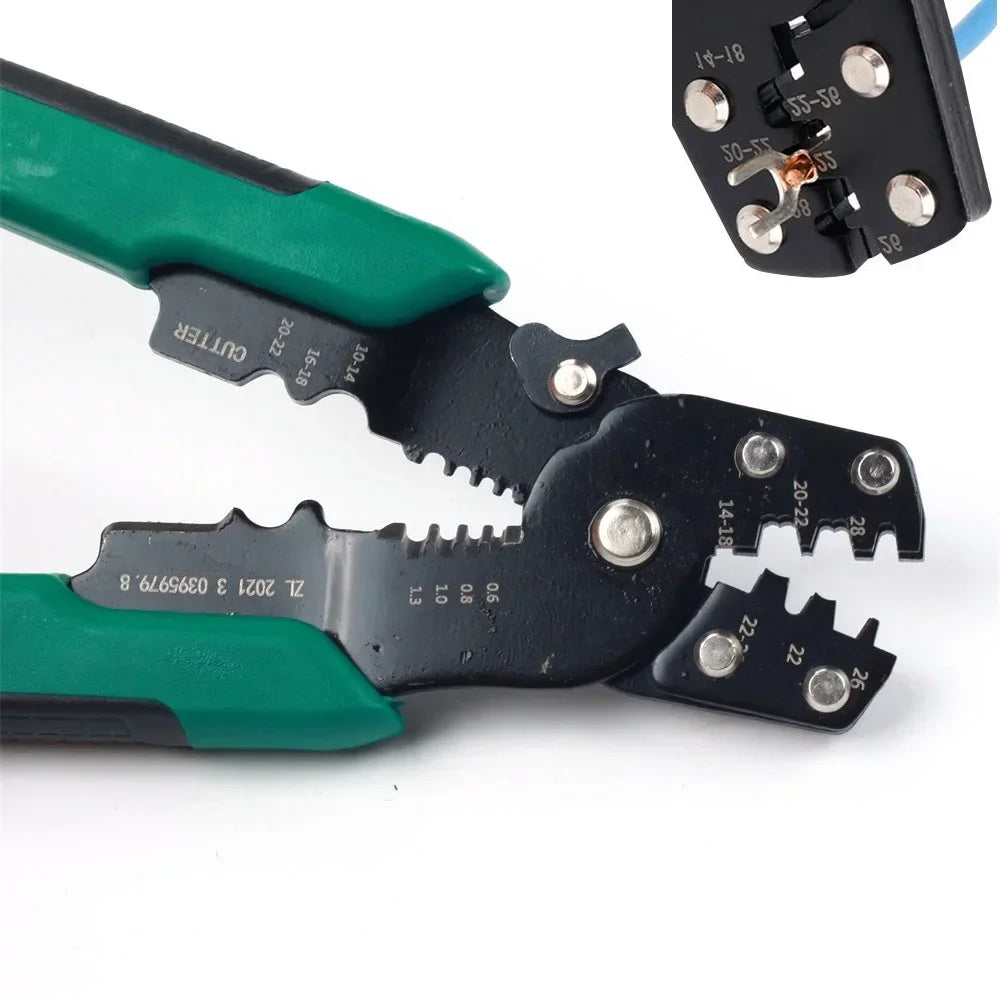 Multi-Function Crimping & Wire Stripping Pliers 190mm CRV Peaceful Pleasures Health and Wellness