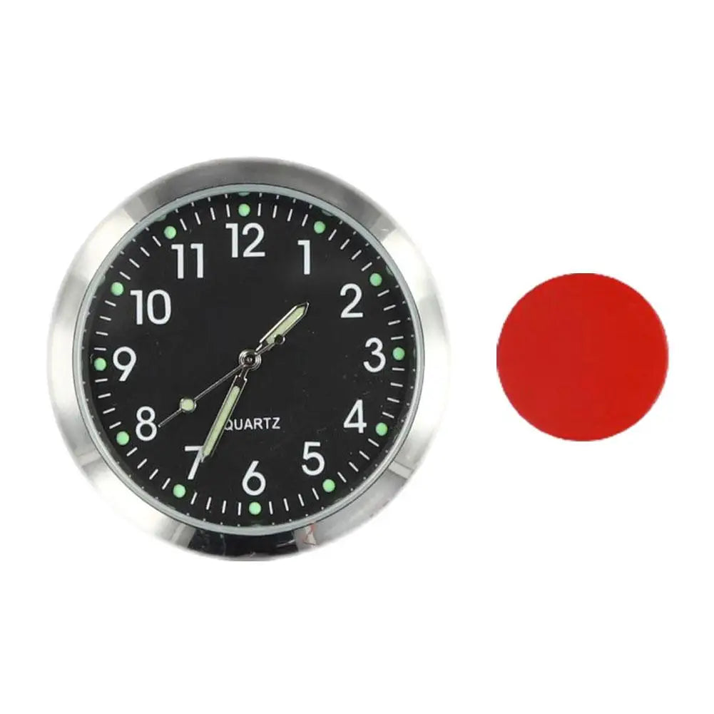 Car Mounted Metal Clock Watch Mechanics Quartz Clocks Mini Digital Clock Stick-on Car Internal With Double-sided Tape Peaceful Pleasures Health and Wellness G