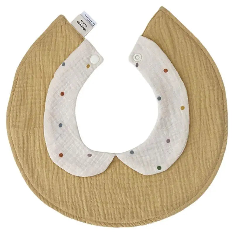 Cotton Baby Bib with Doll Collar | Drool & Feeding Bib 0–3 Yrs