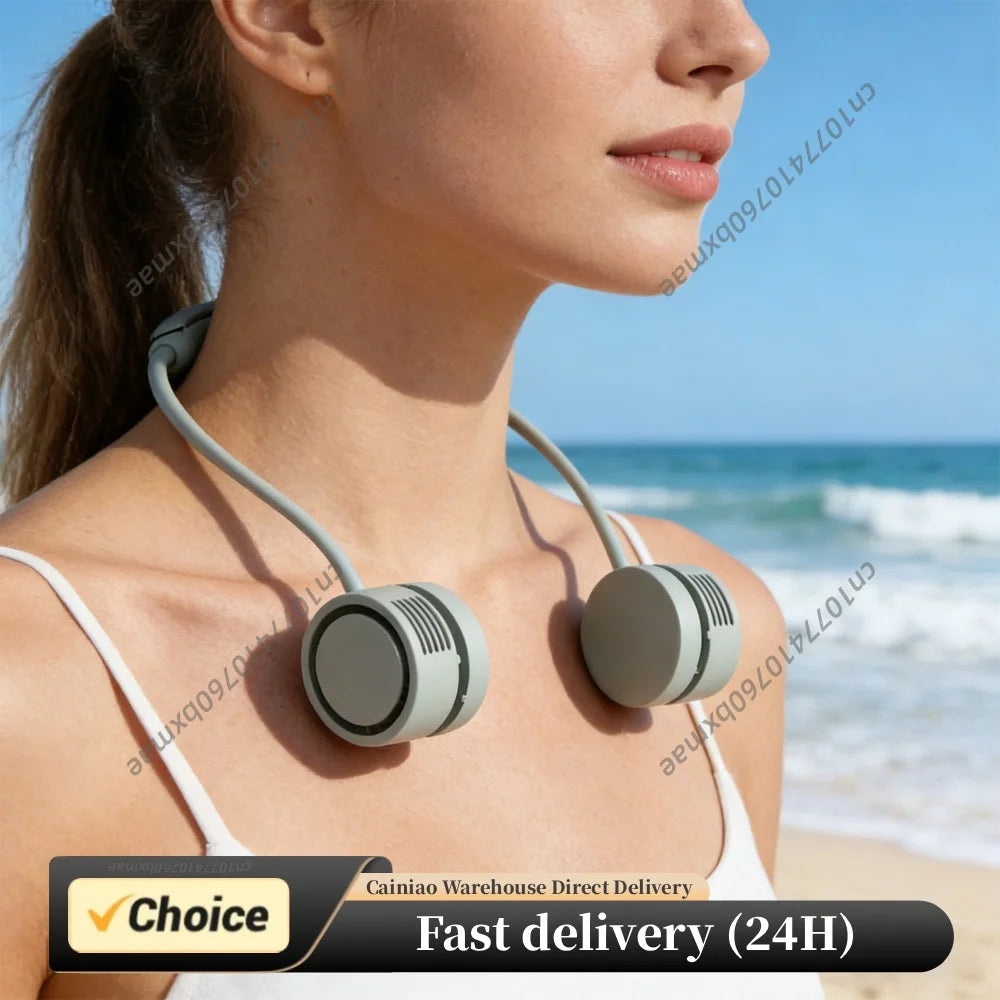 Portable Neck Fan 3 Speeds 360 Cooling Wearable Fan for Travel Outdoor Indoor Birthday Gifts for Men Women Mom Dad Peaceful Pleasures Health and Wellness