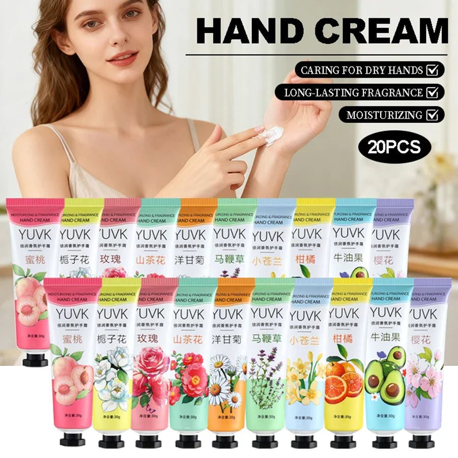 20pc Fruit & Flower Hand Cream Gift Set – Deep Moisturizing