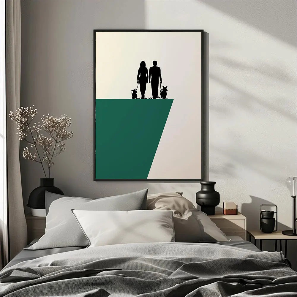 Modern Geometric Minimalist Canvas Wall Art Poster Print Canvas Wall Art Peaceful Pleasures Health and Wellness CD1533 20x30cm Unframed