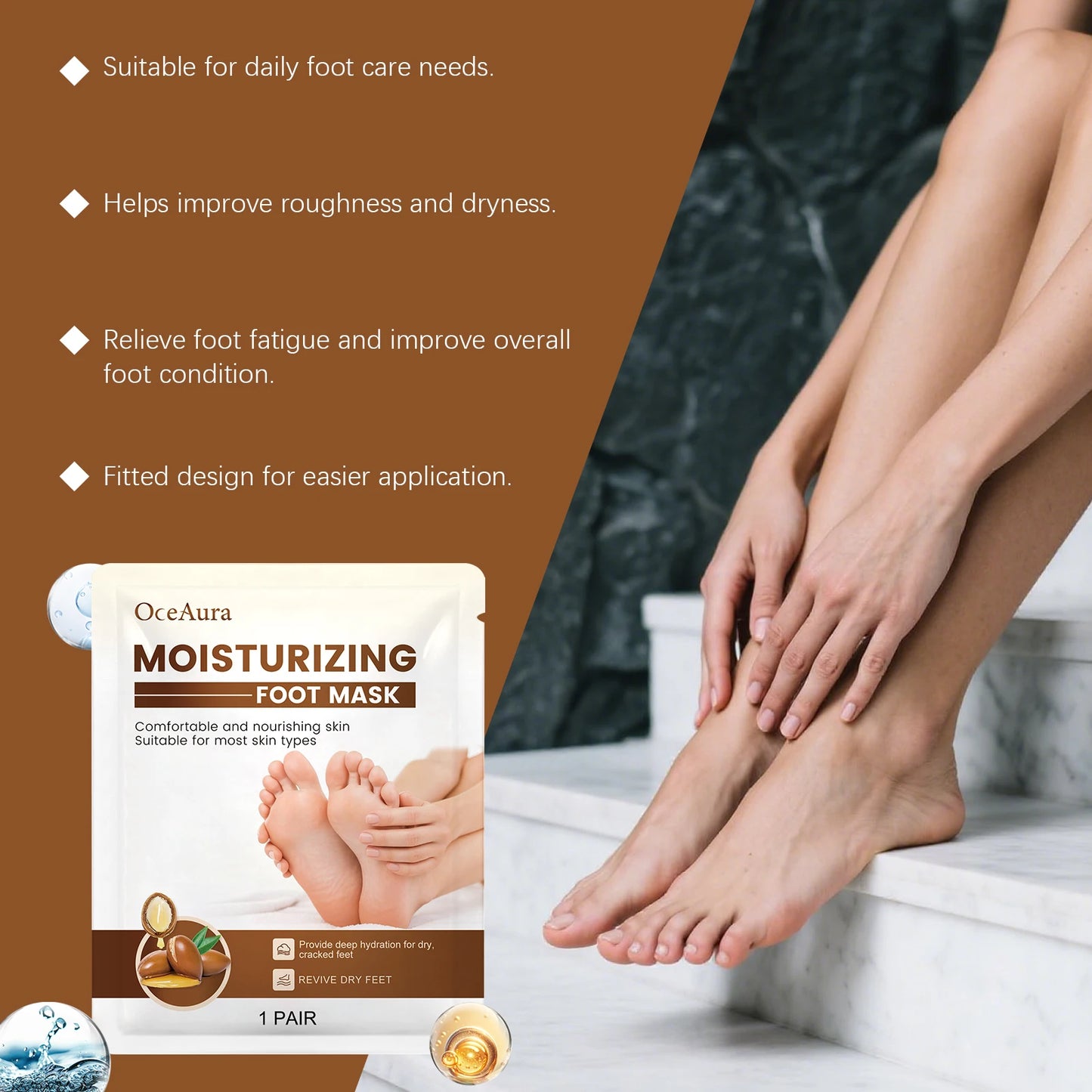 OceAura Foot Peel Mask – Exfoliating & Moisturizing Treatment