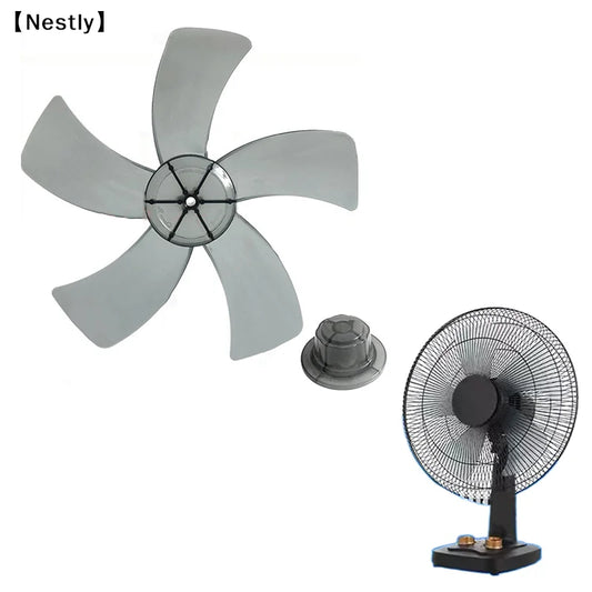 12 Inch Household Plastic Fan Blade Five Leaves With Nut Cover For Pedestal Transparent Table Stand Fanner General Access〔Nest〕 Peaceful Pleasures Health and Wellness