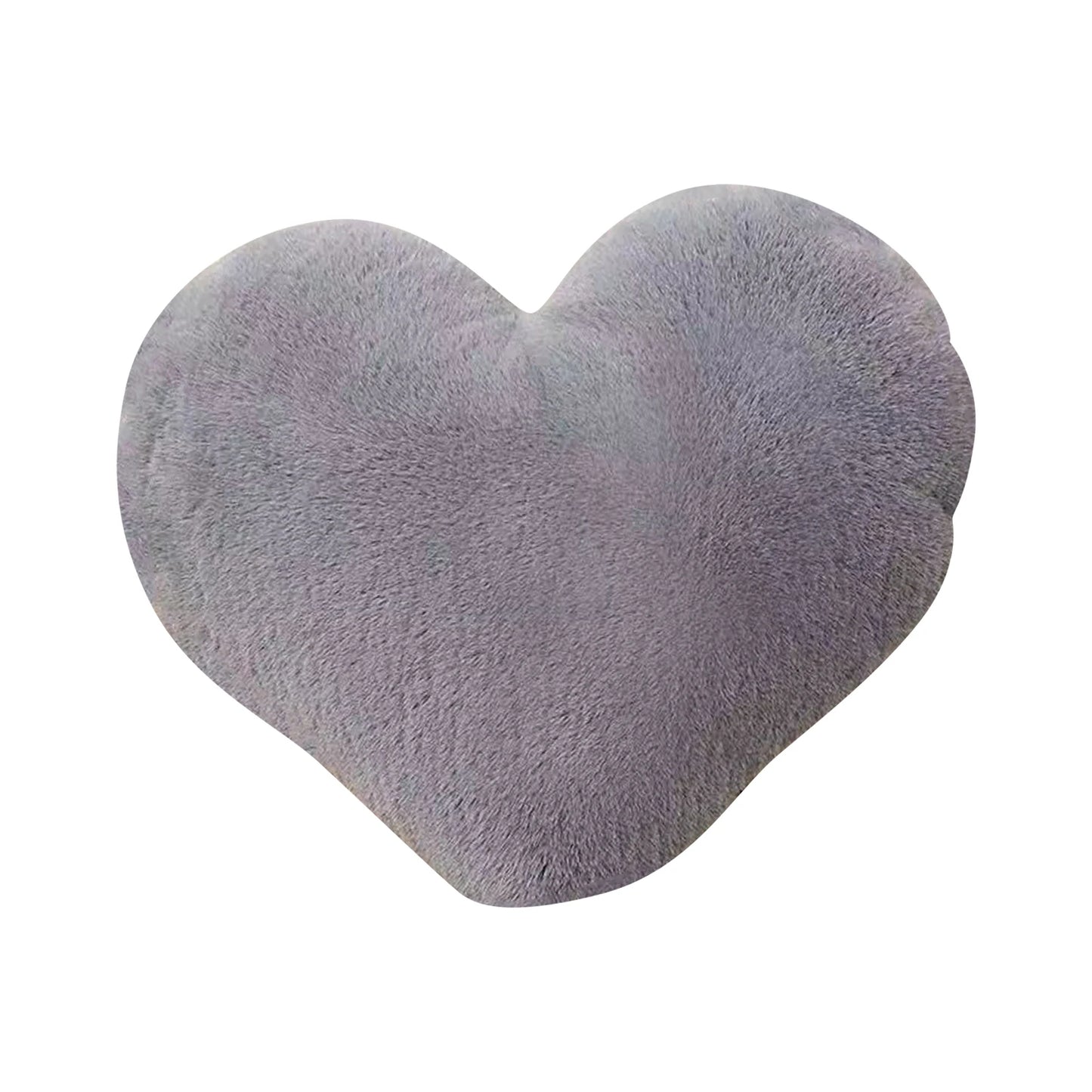 Cute Heart Shaped Pillow Soft Plush Throw Pillows Living Room Decor Valentines Day Wedding Gifts Love Pillow Heart Sofa Cushion Peaceful Pleasures Health and Wellness 30cm Gray
