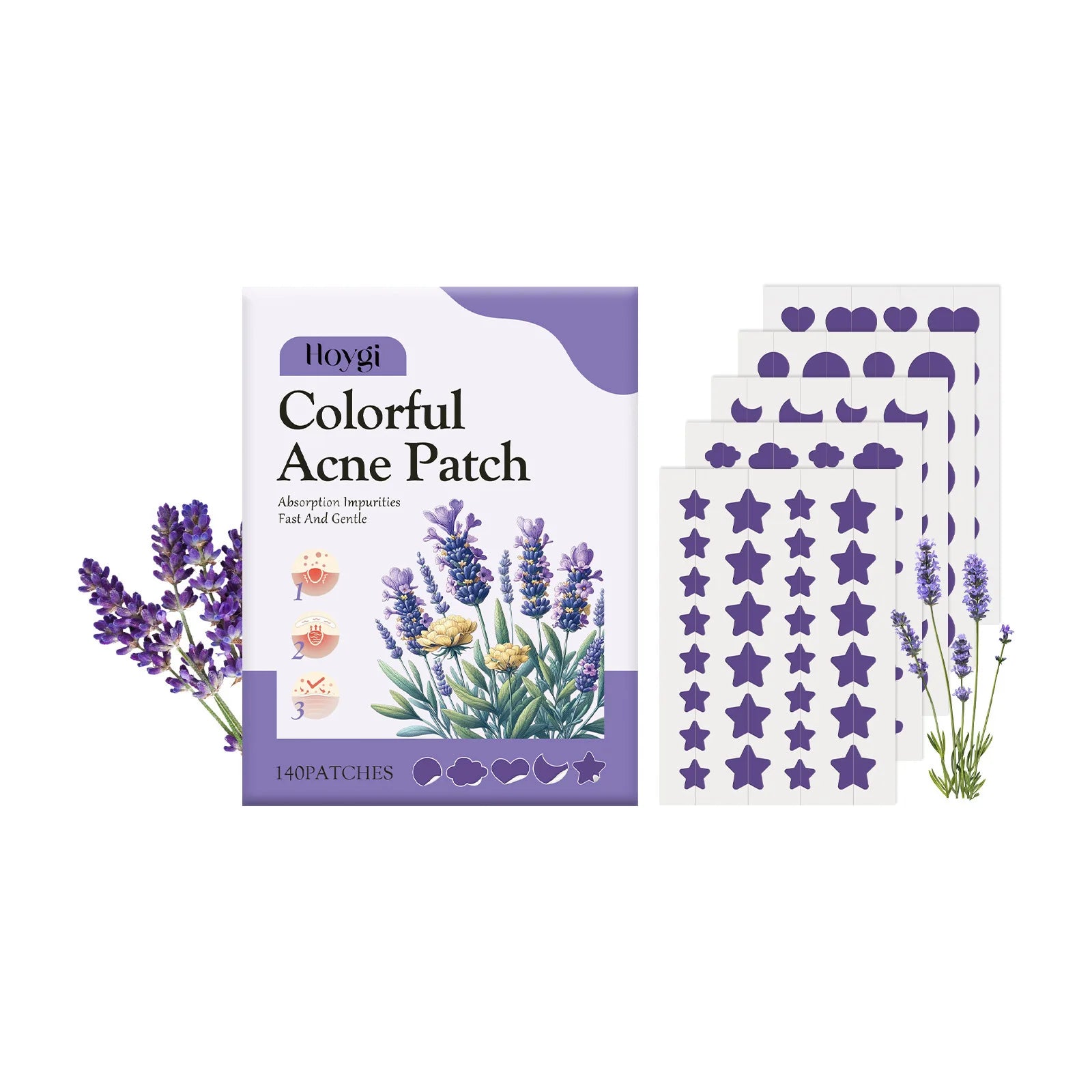 Acne Treatment Patch Absorbing Acne Cover Blemish Anti Infection Waterproof Spot Marks Concealer Colorful Pimple Removal Sticker Peaceful Pleasures Health and Wellness 140pcs Boxed