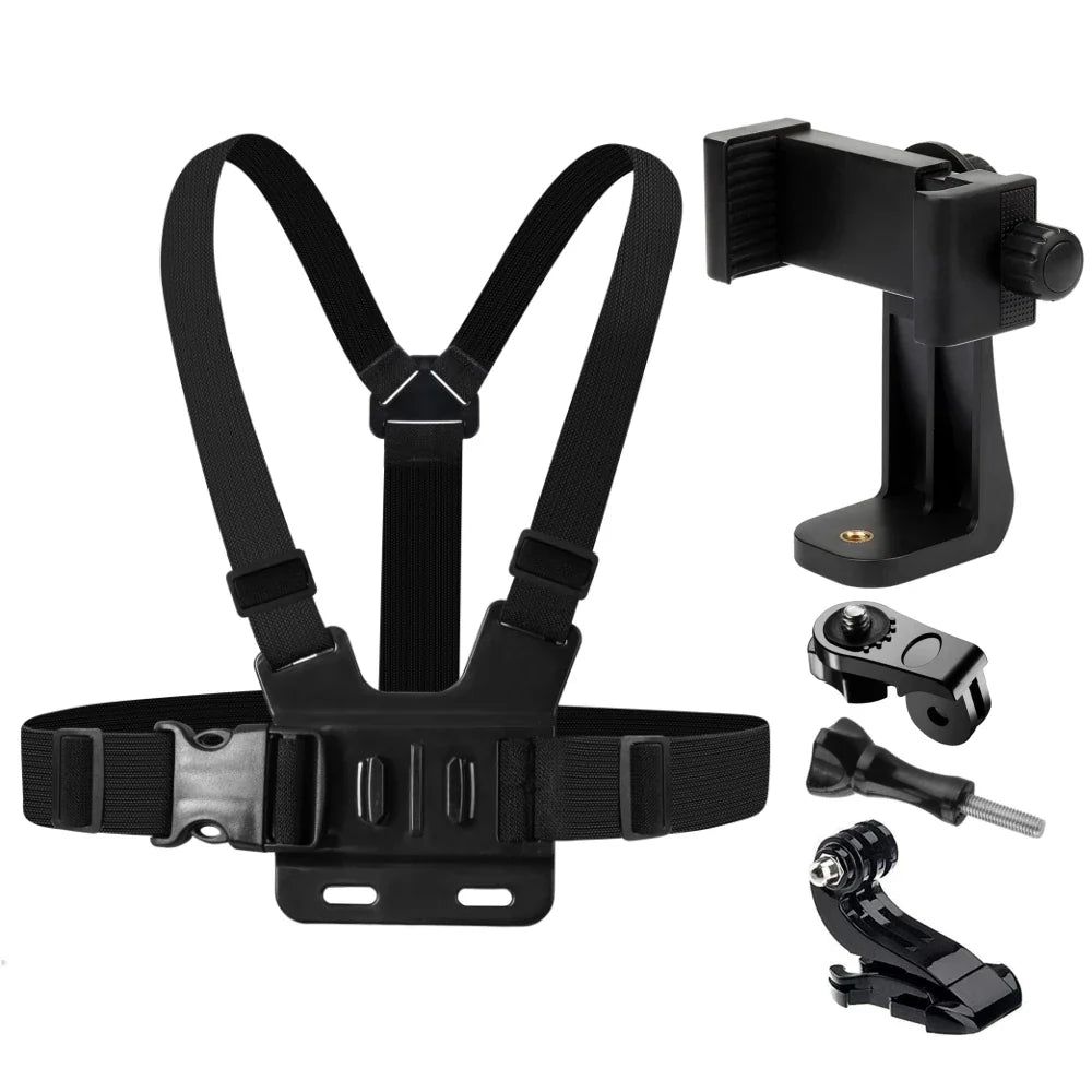 Phone & Action Camera Chest Strap Mount | GoPro & Smartphone