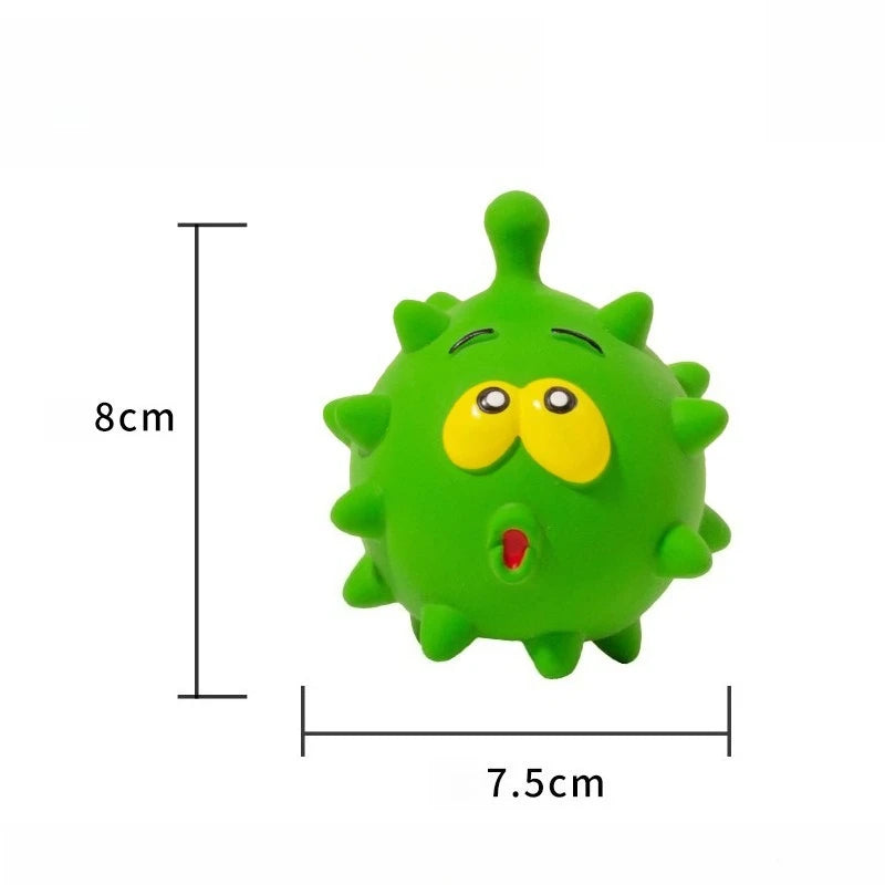 Cute Cartoon Big-Eyed Dog Sound Dog Toy Eco-Friendly Latex Interactive Pet Toy Ball Fun To Relieve Boredom Peaceful Pleasures Health and Wellness