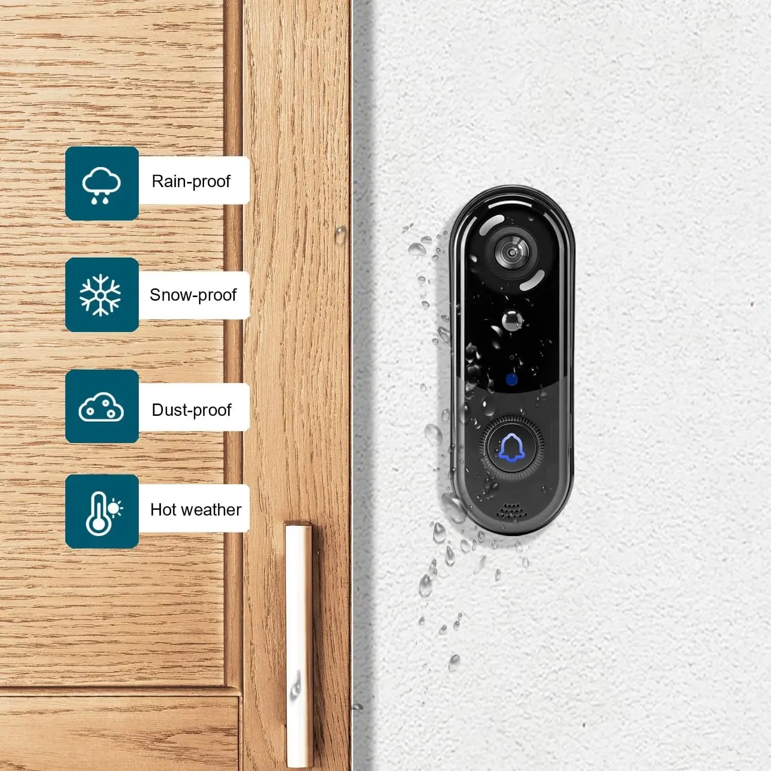 Wireless 2K Doorbell Camera with Night Vision, Motion Detection, Two-Way Audio, and Cloud Storage for Home Security Peaceful Pleasures Health and Wellness
